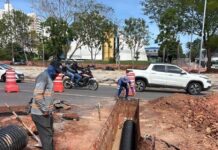 Obras de implantação do BRT seguem com interdições parciais na Avenida do CPA