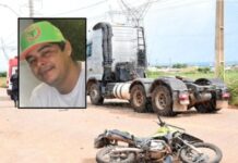 Motociclista de 30 anos morre após colisão lateral com carreta em Rondonópolis