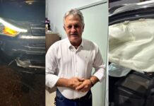 Deputado atropela anta e se envolve em acidente na MT-249: “Livramento”