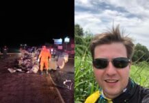 Agrônomo morre em batida entre caminhonete e carreta na BR-364