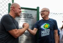 Ao lado de Abílio, Pivetta entrega obra e fala em “levar espaços de qualidade aos bairros de Cuiabá”