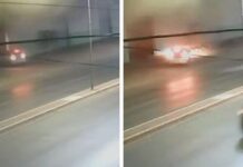 Vídeo mostra carro saindo de galpão da Educação em VG já tomado por fumaça