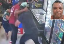 Vídeo mostra homem invadindo mercado e esfaqueando ex-companheira diante do filho em Nova Mutum