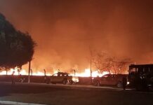 Fogo atinge área de preservação próxima ao Aeroporto Marechal Rondon