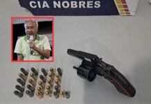 Vice-prefeito de Nobres é preso com revólver e 27 munições em distribuidora