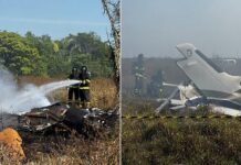Avião que caiu em MT pode ter sido usado no tráfico internacional de drogas